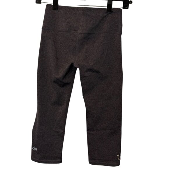 Alo Yoga crop workout athletic leggings charcoal women's size XS - Picture 4 of 13